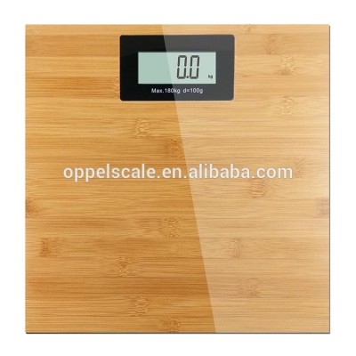 Hot Selling 15mm Thickness Carbonized Digital Bamboo Weighing Bathroom Scale