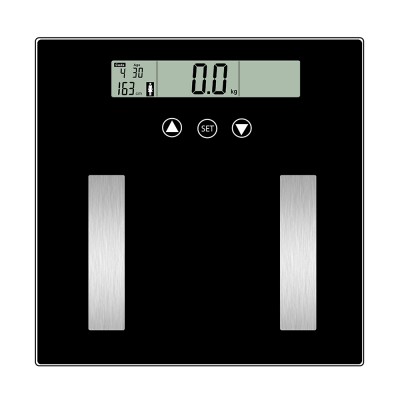 Tempered Safety Glass Analyzer Body Fat Weighing Scale large LCD display